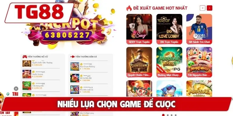 TG88 - Trang Chủ Uy Tín TG88.COM Mới Nhất 2026 Đăng Ký +88K 23 Nhiều lựa chọn game để cược